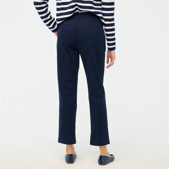 J.Crew Factory Petite high-rise girlfriend chino pant P6 - Picture 3 of 4